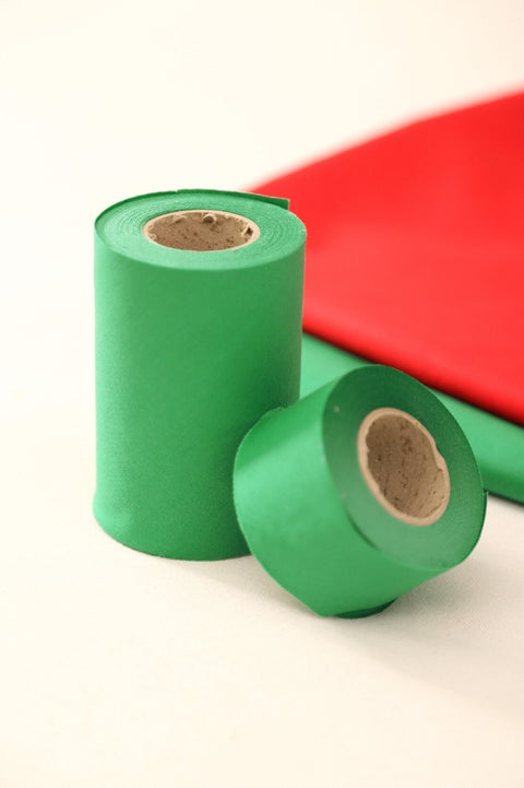 Christmas Cotton Twill Roll Bias in Solid Green - Quality Korean Bias Tape, 4cm or 10 cm Width By the Roll /70249