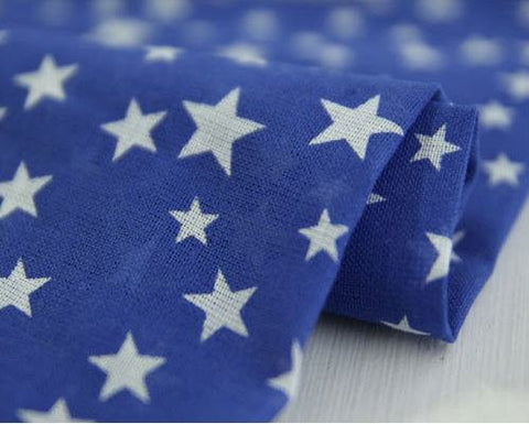 Stars Cotton Gauze - Khaki, Black, Navy or Blue - 57" Wide - By the Yard 33861