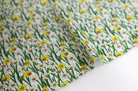 Daffodil Cotton Fabric - Digital Printing - By the Yard 85133