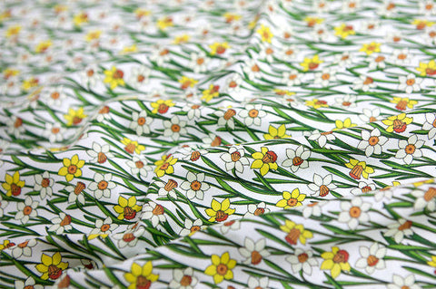 Daffodil Cotton Fabric - Digital Printing - By the Yard 85133